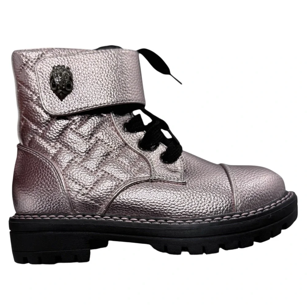 Kurt Geiger Girls Size 1 Pink‎ Metallic Quilted Ankle Boots